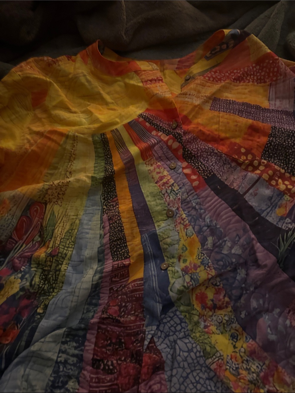 Multicolor shirt with Vibrant Patchwork Design size XL